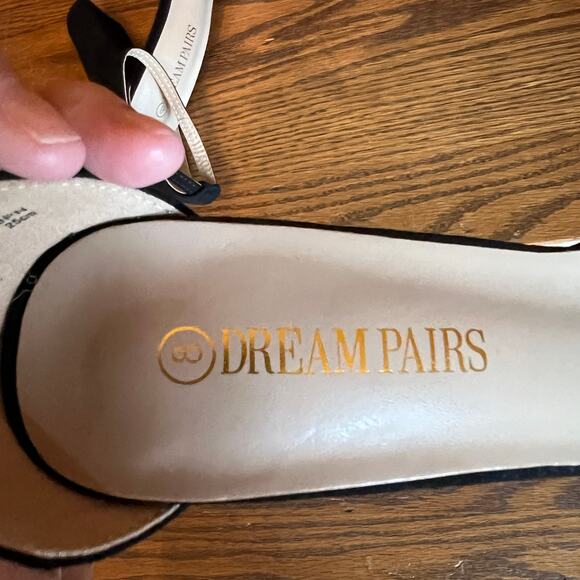 NWT Dream Pairs Black Suede Hi-Chunk High Heel Pump Sandals - SIZE 8 - Picture 11 of 13